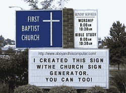 click here and generate your own sign from God